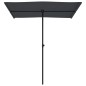 vidaXL Sombrilla de jardín con palo de aluminio negro 180x110 cm vidaXL Sombrilla de jardín con palo de aluminio negro 180x110 cm