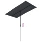 vidaXL Sombrilla de jardín con palo de aluminio negro 180x110 cm vidaXL Sombrilla de jardín con palo de aluminio negro 180x110 cm