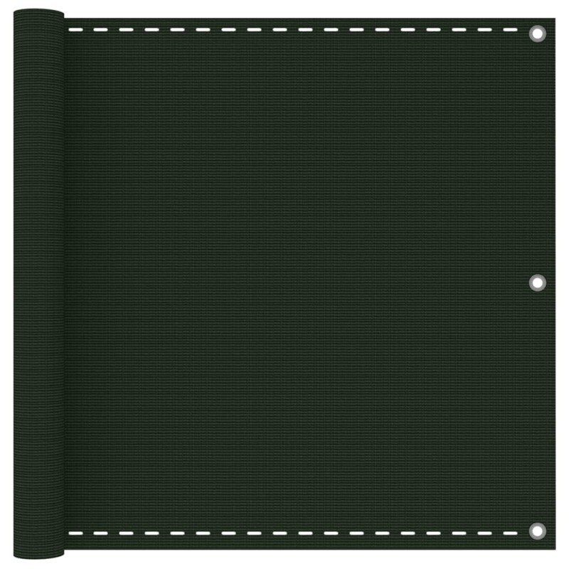 vidaXL Toldo para balcón HDPE verde oscuro 90x600 cm vidaXL Toldo para balcón HDPE verde oscuro 90x600 cm