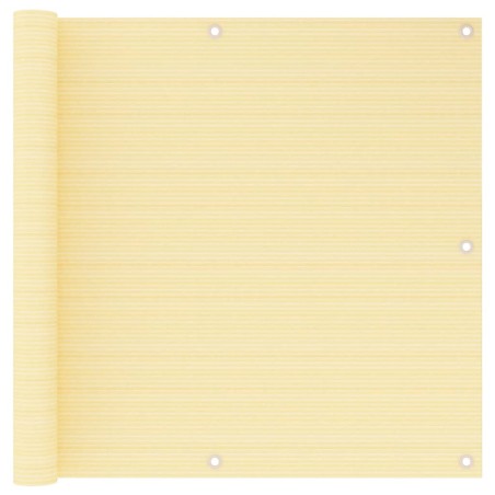 vidaXL Toldo para balcón HDPE beige 90x500 cm