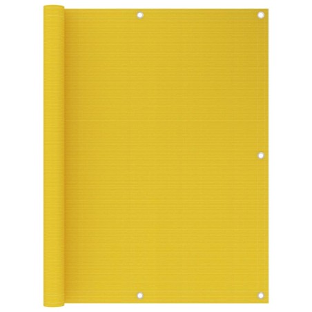 vidaXL Toldo para balcón HDPE amarillo 120x400 cm 