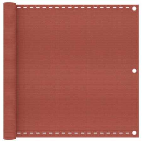 vidaXL Toldo para balcón HDPE terracota 90x400 cm 
