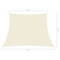 vidaXL Toldo de vela HDPE crema 160 g/m² 3/4x3 m vidaXL Toldo de vela HDPE crema 160 g/m² 3/4x3 m