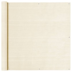 vidaXL Toldo para balcón HDPE crema 120x300 cm 