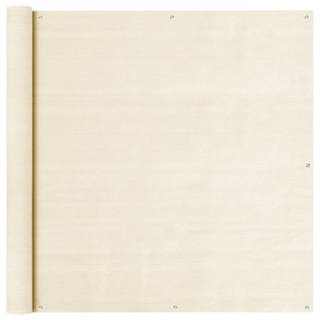 vidaXL Toldo para balcón HDPE crema 120x300 cm 