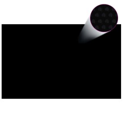vidaXL Cubierta solar de piscina de PE rectangular flotante 8x5m negro