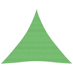 vidaXL Toldo de vela HDPE verde claro 160 g/m² 4x4x4 m