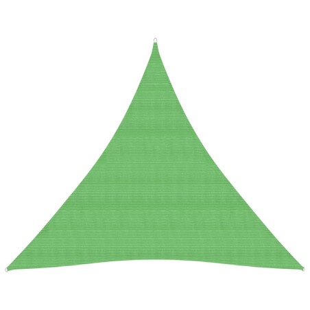 vidaXL Toldo de vela HDPE verde claro 160 g/m² 4x4x4 m