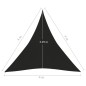 vidaXL Toldo de vela HDPE negro 160 g/m² 4x4x4 m vidaXL Toldo de vela HDPE negro 160 g/m² 4x4x4 m
