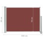 vidaXL Toldo lateral retráctil de jardín marrón 80x300 cm vidaXL Toldo lateral retráctil de jardín marrón 80x300 cm