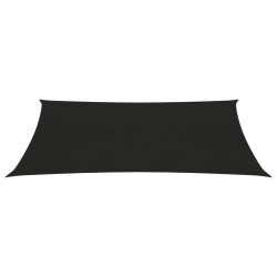 vidaXL Toldo de vela HDPE negro 160 g/m² 2x4 m