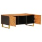 vidaXL Mesa de centro madera maciza de mango negro marrón 100x54x40 cm vidaXL Mesa de centro madera maciza de mango negro marrón 100x54x40 cm