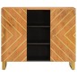 vidaXL Mueble aparador madera maciza mango marrón/negro 90x33,5x75 cm vidaXL Mueble aparador madera maciza mango marrón/negro 90x33,5x75 cm
