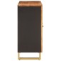 vidaXL Mueble aparador madera maciza mango marrón/negro 90x33,5x75 cm vidaXL Mueble aparador madera maciza mango marrón/negro 90x33,5x75 cm