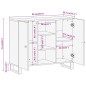 vidaXL Mueble aparador madera maciza mango marrón/negro 90x33,5x75 cm vidaXL Mueble aparador madera maciza mango marrón/negro 90x33,5x75 cm