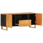 vidaXL Mueble de TV madera maciza mango marrón y negro 105x33,5x46 cm vidaXL Mueble de TV madera maciza mango marrón y negro 105x33,5x46 cm