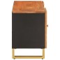 vidaXL Mueble de TV madera maciza mango marrón y negro 105x33,5x46 cm vidaXL Mueble de TV madera maciza mango marrón y negro 105x33,5x46 cm