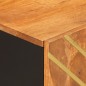 vidaXL Mueble de TV madera maciza mango marrón y negro 105x33,5x46 cm vidaXL Mueble de TV madera maciza mango marrón y negro 105x33,5x46 cm