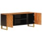 vidaXL Mueble de TV madera maciza mango marrón y negro 105x33,5x46 cm