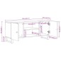 vidaXL Mueble de TV madera maciza mango marrón y negro 105x33,5x46 cm