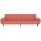 vidaXL Sofá cama de 2 plazas con dos cojines terciopelo rosa vidaXL Sofá cama de 2 plazas con dos cojines terciopelo rosa
