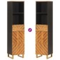 vidaXL Mueble de baño madera maciza mango marrón negro 38x33,5x160 cm vidaXL Mueble de baño madera maciza mango marrón negro 38x33,5x160 cm