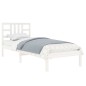 vidaXL Estructura de cama individual madera maciza blanco 75x190 cm vidaXL Estructura de cama individual madera maciza blanco 75x190 cm