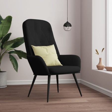 vidaXL Sillón de relax de terciopelo negro