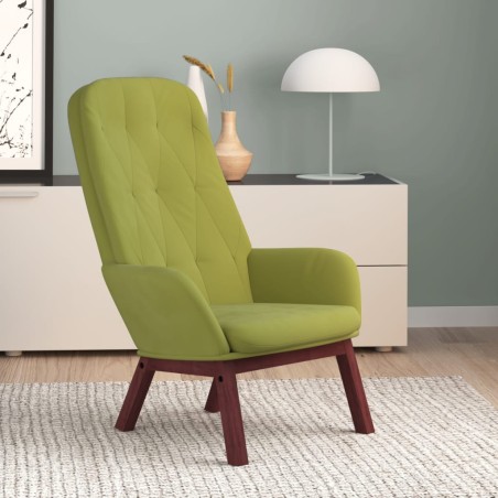 vidaXL Sillón de relax de terciopelo verde claro