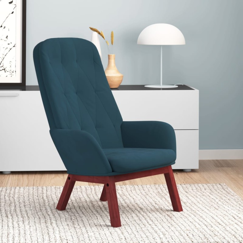 vidaXL Sillón de relax de terciopelo azul vidaXL Sillón de relax de terciopelo azul