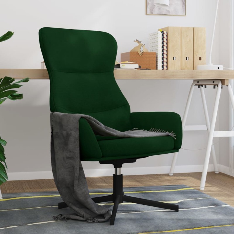 vidaXL Silla de relajación de terciopelo verde oscuro vidaXL Silla de relajación de terciopelo verde oscuro
