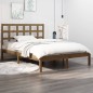 vidaXL Estructura de cama doble madera maciza marrón miel 120x190 cm