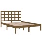 vidaXL Estructura de cama doble madera maciza marrón miel 120x190 cm