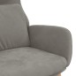 vidaXL Sillón de relax de terciopelo gris claro vidaXL Sillón de relax de terciopelo gris claro