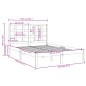 vidaXL Estructura de cama doble madera maciza marrón miel 120x190 cm