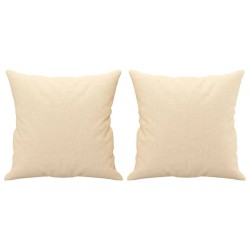 vidaXL Cojines decorativos 2 uds tela crema 40x40 cm