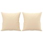 vidaXL Cojines decorativos 2 uds tela crema 40x40 cm vidaXL Cojines decorativos 2 uds tela crema 40x40 cm