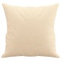 vidaXL Cojines decorativos 2 uds tela crema 40x40 cm vidaXL Cojines decorativos 2 uds tela crema 40x40 cm
