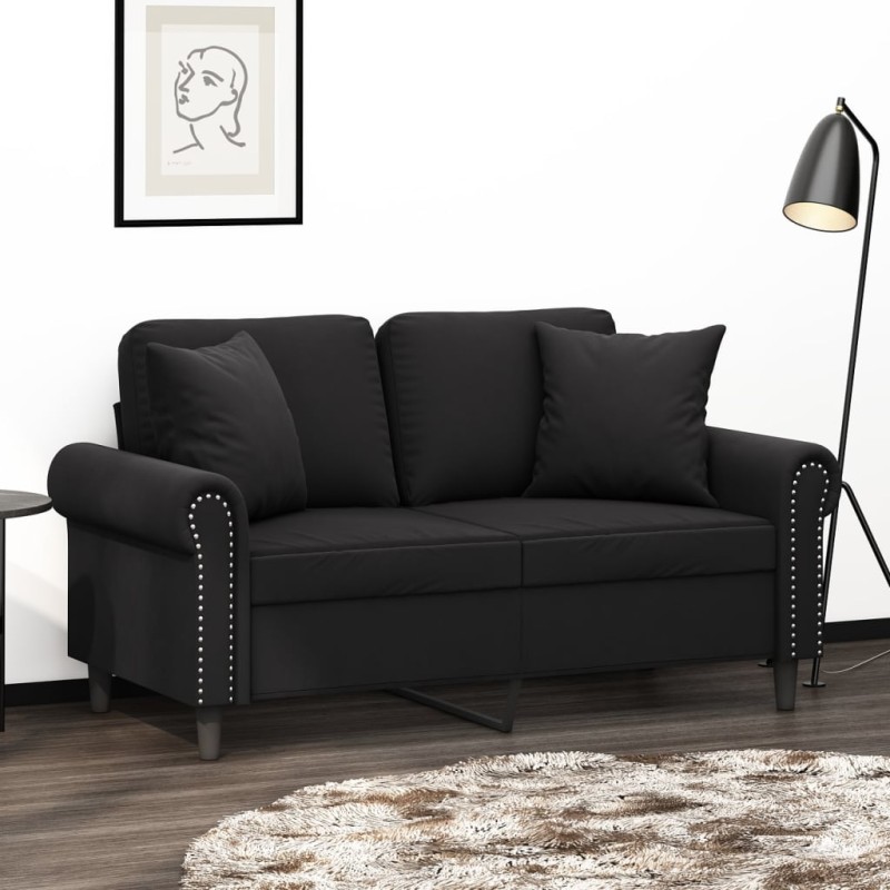 vidaXL Cojines decorativos 2 uds terciopelo negro 40x40 cm vidaXL Cojines decorativos 2 uds terciopelo negro 40x40 cm