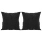 vidaXL Cojines decorativos 2 uds terciopelo negro 40x40 cm vidaXL Cojines decorativos 2 uds terciopelo negro 40x40 cm