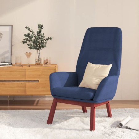 vidaXL Sillón de relax de tela azul