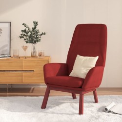 vidaXL Sillón de relax de tela color rojo tinto