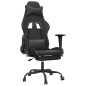 vidaXL Silla gaming de masaje y reposapiés cuero sintético negro vidaXL Silla gaming de masaje y reposapiés cuero sintético negro