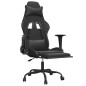 vidaXL Silla gaming de masaje y reposapiés cuero sintético negro vidaXL Silla gaming de masaje y reposapiés cuero sintético negro