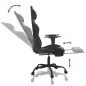 vidaXL Silla gaming de masaje y reposapiés cuero sintético negro vidaXL Silla gaming de masaje y reposapiés cuero sintético negro