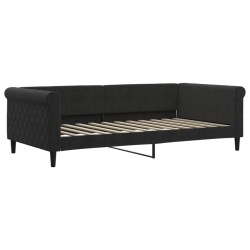 vidaXL Sofá cama terciopelo negro 100x200 cm