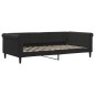 vidaXL Sofá cama terciopelo negro 100x200 cm vidaXL Sofá cama terciopelo negro 100x200 cm