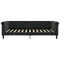 vidaXL Sofá cama terciopelo negro 100x200 cm vidaXL Sofá cama terciopelo negro 100x200 cm