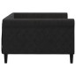 vidaXL Sofá cama terciopelo negro 100x200 cm vidaXL Sofá cama terciopelo negro 100x200 cm