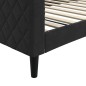 vidaXL Sofá cama terciopelo negro 100x200 cm vidaXL Sofá cama terciopelo negro 100x200 cm